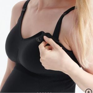 knix Black Maternity/Nursing Tank Top with Clip-Down Cups